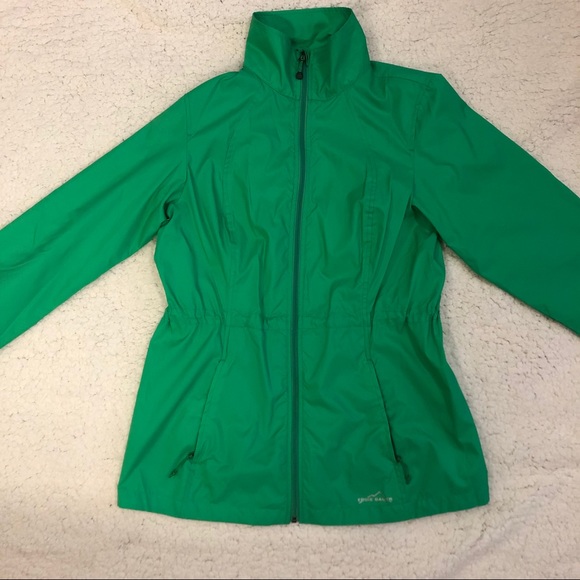 2/$75 NWOT Eddie Bauer Green Packable Windbreaker